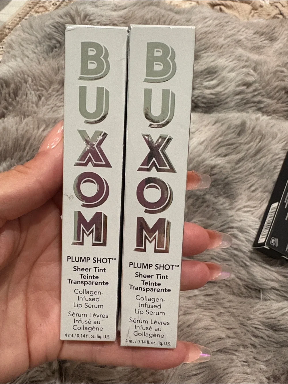Buxom Plump Shot Sheer Tint Lip Gloss Duo - Exposed (peach nude) & Plush Peach